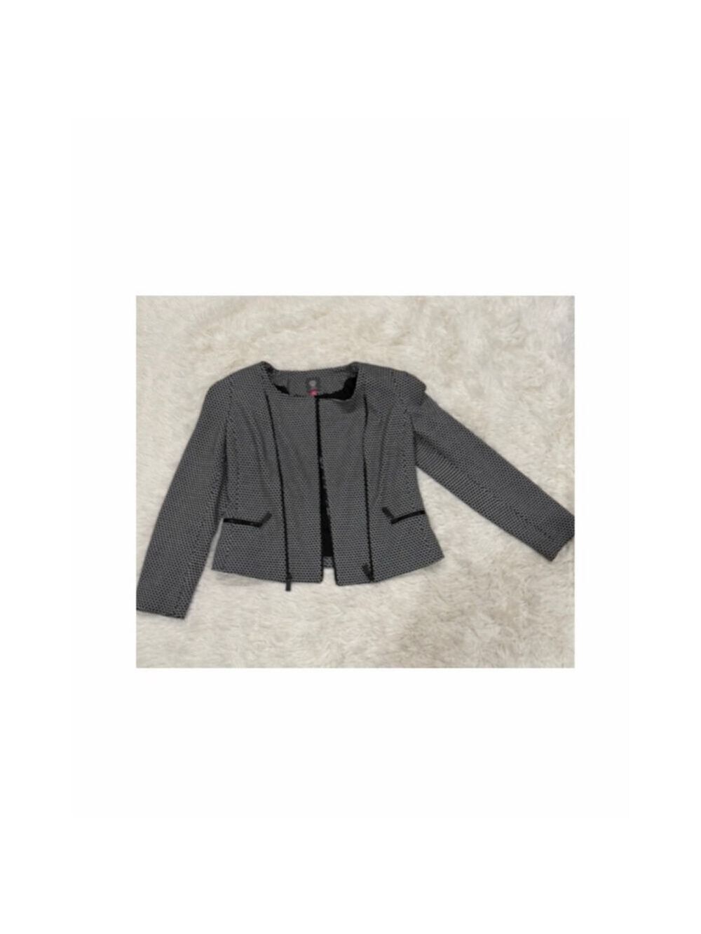 Vince Camuto Black/White Polka Dot Blazer - Size 12 (EUC)